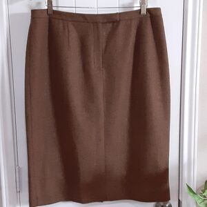 LAUREN RALPH LAUREN Vtg Lambswool Skirt Size 16 WOOLMARK USA Imported fabric